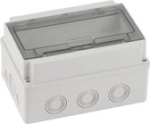 1 RIJIG - 10 MODULEN BREED - LEDIGE OPBOUW -ELEKTRA KAST - VERDEELKAST - CAMPING ELEKTRA GROEPENKAST MET KLEP- ZEKERINGKAST -  Afmeting buitenmaat (LxBxH in mm): 149x218x120 - ELEKTRO4ALL