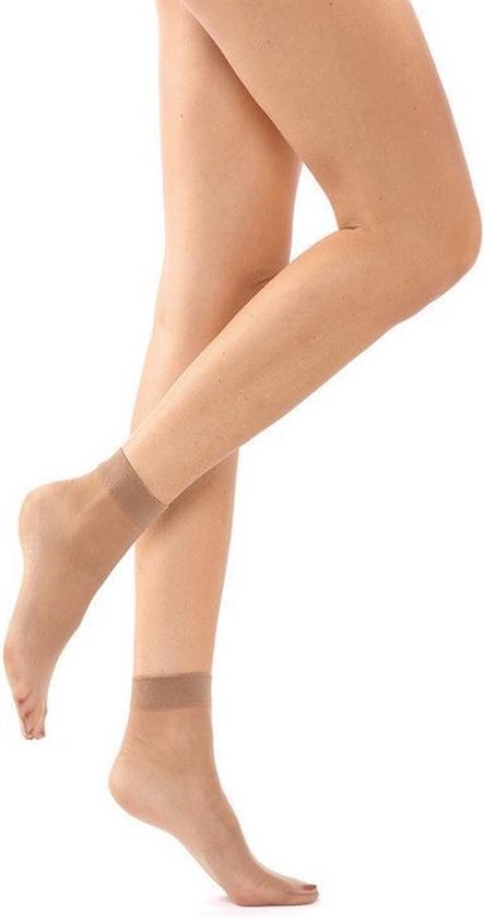 2-pack Gabriella drukvrije pantysokjes Super, Lycra 15DEN, one size, beige