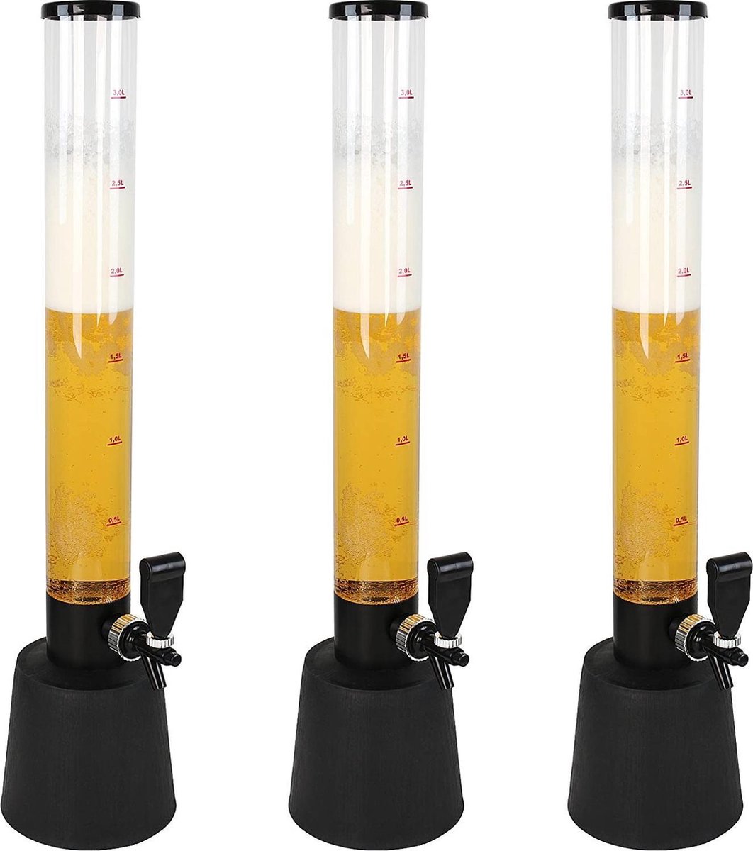 Trend24 Biertap - Biertoren - Drank dispenser - Drank - 3,5 L - Set van 3 stuks