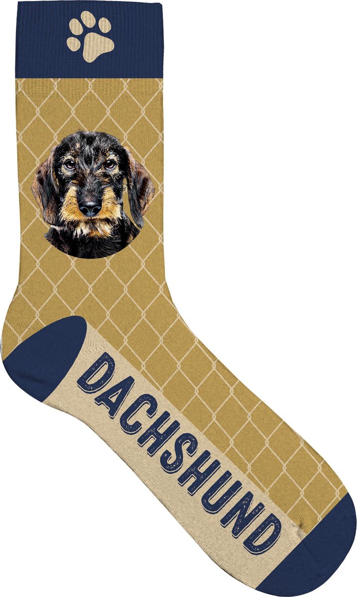 Plenty Gifts Sokken Dachshund Polyester Bruin Maat 31-36