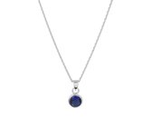 Glams Ketting Rond Zirkonia 1,1 mm 41 + 4 cm - Zilver