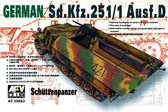AFV-Club German Sd.Kfz. 251/1 Ausf.D Half-Track + Ammo by Mig lijm