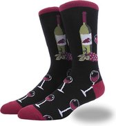 Wijn sokken - Unisex - One size fits all - Wijn cadeau - Cadeau voor vrouwen