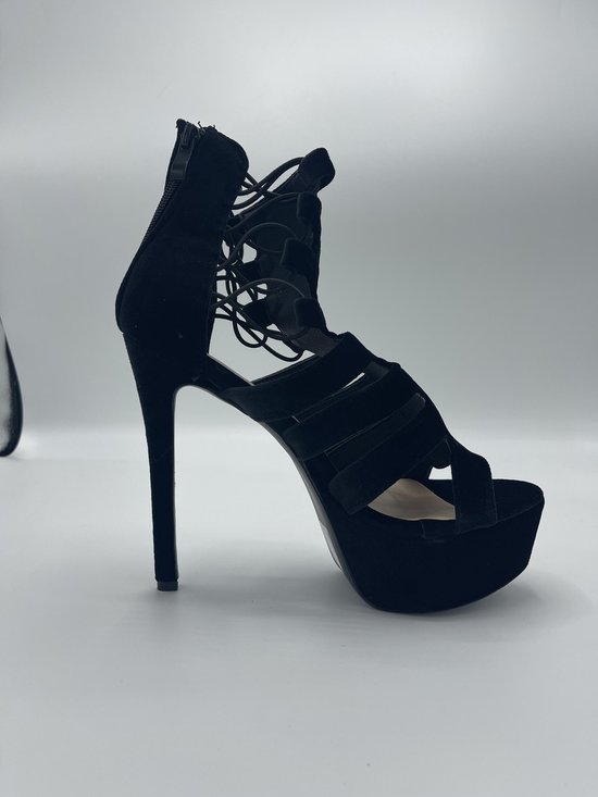 PowerEscorts -Super sexy hoge hakken - Black Velvet Moda Alice Ladies High  Heels pumps... | bol