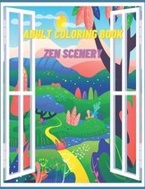 Zen Scenery Adult Coloring Book