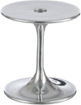 J-Line Kandelaar Rond Aluminium Zilver Small Set van 2 stuks