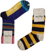 Happy Socks - Gestreept Multicolor - 2 Paar Sokken - Maat 36-40