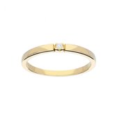 Glow gouden ring met glanzend diamant 1-0.02CT G/SI 214.2004.56