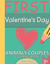 First Valentine's Day. Animals Couples Coloring Book