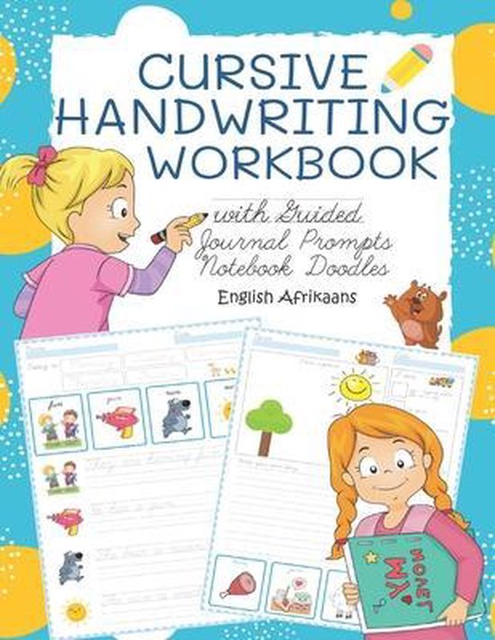 Cursive Journal Prompts Kids- Cursive Handwriting Workbook w ... - cover