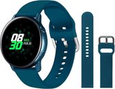 DrPhone Samsung Galaxy S3 / Watch 46mm  Horlogeband – Siliconen band – Metalen gesp – 22mm - Marine Blauw