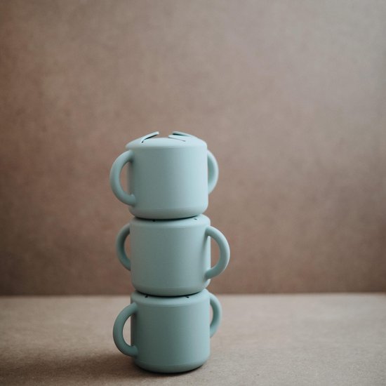 Mushie - Siliconen Snack Cup - Snackcups - Cambridge Blue van Mushie — afbeelding 3