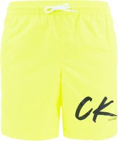 Calvin Klein jongens sketched logo zwemshort neon geel - 164/170