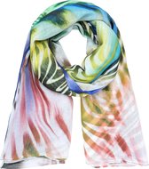 Aantrekkelijke gekleurde sjaal met junglestrepen. Gemaakt van soepel vallende viscose in veel verschillende kleurtinten. Voor uzelf of Bestel Een Kado