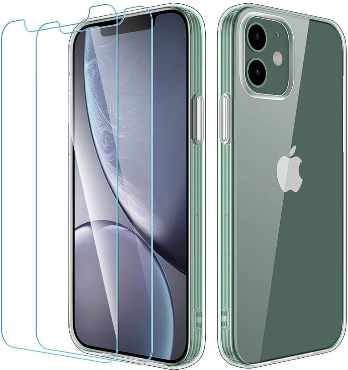 TPU hoesje iPhone 12 mini - Transparante case + screenprotector