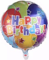 Happy Birthday folie ballon rond 45 cm