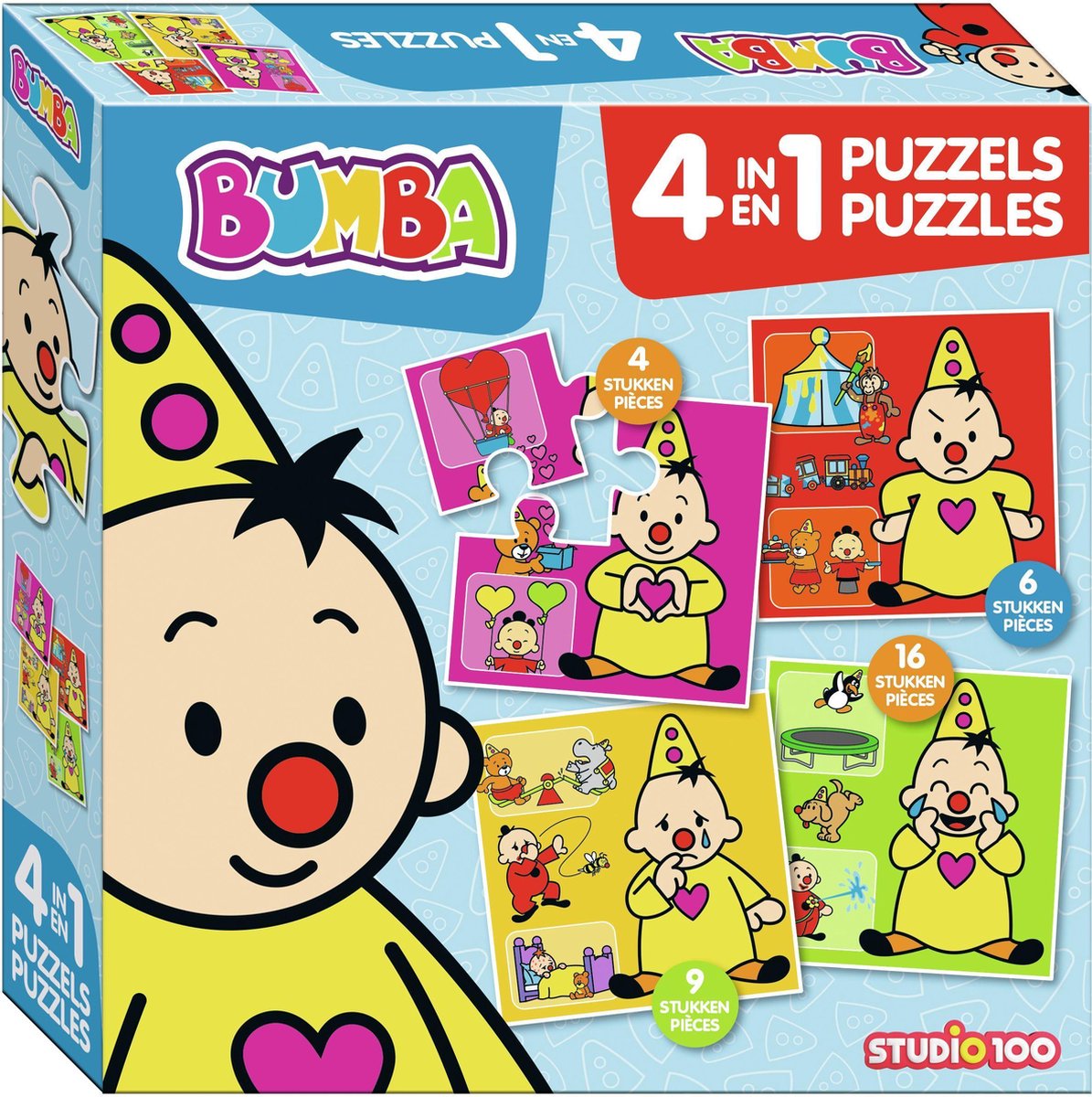 Bumba puzzel - 4 in 1 puzzel (4, 6, 9, 16 stukjes) - gevoelens | bol.com