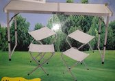 Campingtafel met 4 stoelen-inklapbaar-hoogte verstelbaar 120 x 60CM
