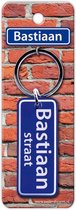 Paper Dreams Sleutelhanger Straatnaam Bastiaan 9 Cm Blauw