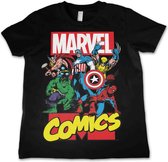 MARVEL COMICS - T-Shirt KIDS Comics Heroes - Black (8 Years)