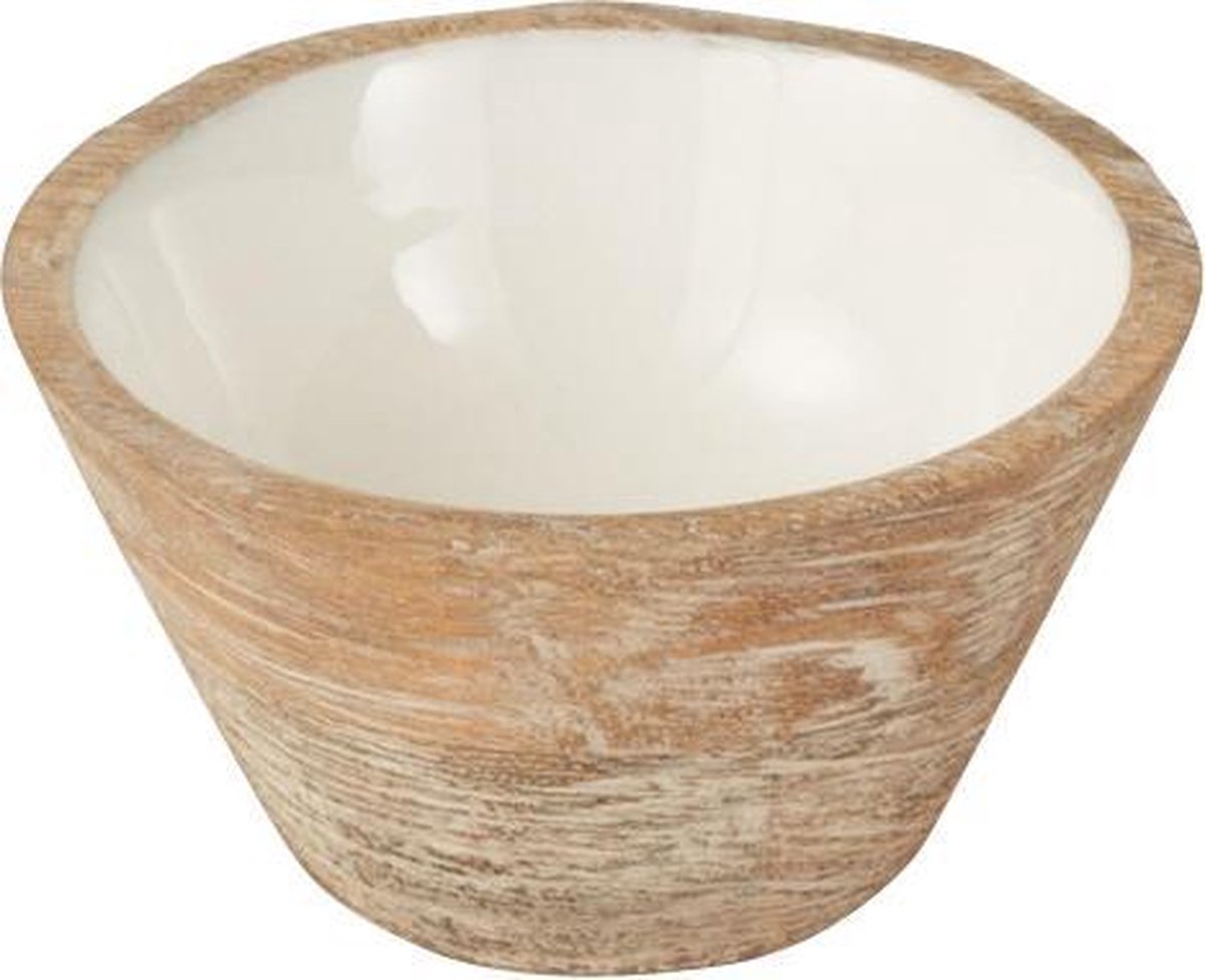 Houten kom gemaakt van mango hout 10 x 10 x 6 cm decoratieve houten