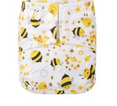 HappyBear - Pocketluier Bijen | 4-15kg - Onesize - Wasbare luiers - Herbruikbare luiers
