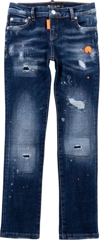 My Brand Junior Dark Denim Faded Ripped Jeans | bol.com