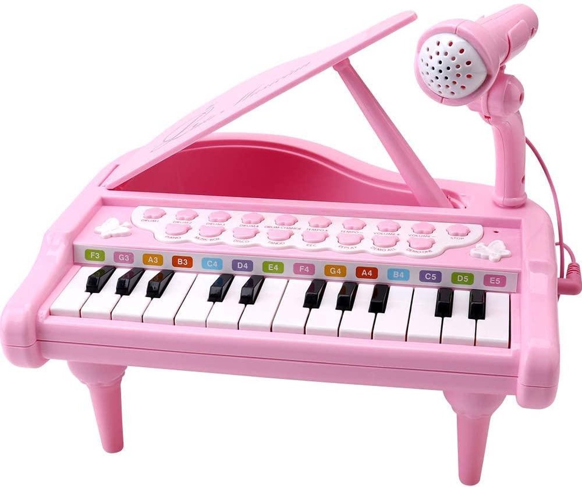 clavier électronique multifonction à 37 touches Jouer Instruments de musique pour piano jouets avec microphone jouet éducatif pour enfants en bas âge enfants enfants Piano pour enfants Rose 