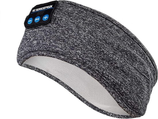 EverestPeak® Bluetooth Slaapmasker - Slaaptrainer - Met 3 in 1 Koptelefoon - 25x10CM- Grijs