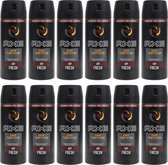 AXE Dark Temptation Deodorant / Bodyspray - 12x 150 ml - Voordeelverpakking