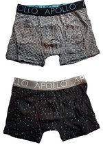 Apollo - boxershort heren - 2 - Pack - Grijs - Maat S