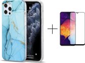 Luxe marmer hoesje voor Samsung Galaxy A70 | Marmerprint | Back Cover + 1x screenprotector