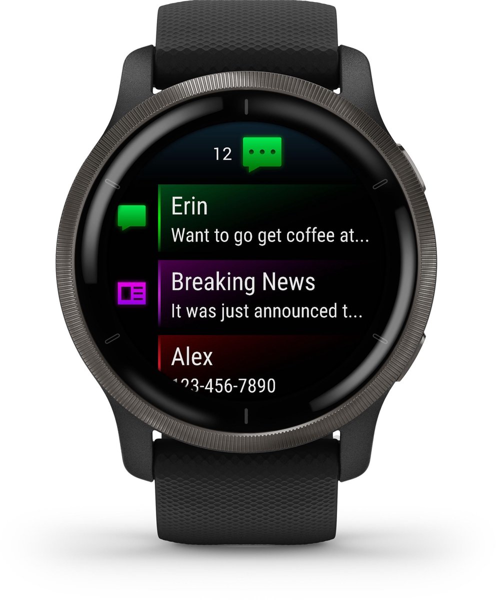 Bol.com Garmin Venu 2 - Smartwatch voor heren met Stappenteller - 10 dagen batterij - 45 mm - Zwart aanbieding