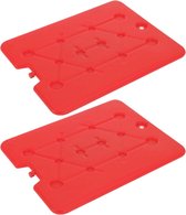 2x stuks koelelement 800 ml 25 x 32 cm rood - Koelblokken/koelelementen voor koeltas/koelbox