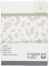Briljant Baby - Ledikantlaken - Botanical Organic - Zand - 100 x 150 cm - 100% organisch katoen