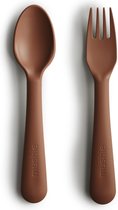 Mushie - Kinderservies Vork & Lepel - Bestek - Caramel