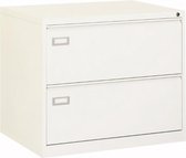 Dossierladenkast Duo 2 Laden - Wit -  84 x 62 Cm (BxD) - 71,5 Cm Hoog - Cilinderslot Met 2 Sleutels