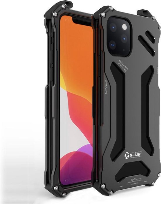 Metalen hoesje - iPhone 12 Pro Max - schokbestendig - zwart | bol.com