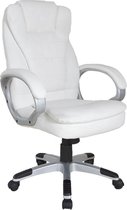 Chaise de bureau - chaise de direction - réglable de manière ergonomique - rembourrage extra épais - blanc