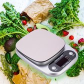 Digitale Precisie Keukenweegschaal - Tot 10 kilogram 1 gram nauwkeurig - Zilver - inclusief batterijen
