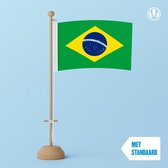 Tafelvlag Brazilie 10x15cm | met standaard