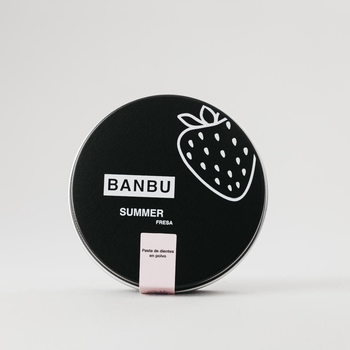 Banbu Tandpasta poeder Summer - Strawberry smaak - blikvorm - zero waste