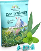 Zwitserse Kruidenbonbons- Eucalyptus Menthol- 150 gr - Gluten- en Lactose vrij