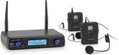auna Pro UHF200C-HB 2-kanaals UHF-draadloze microfoonset receiver handmicrofoon zender