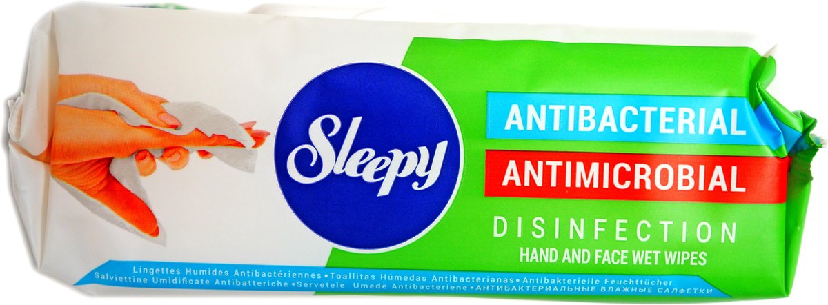 Sleepy 12 x 100 lingettes - lingettes antibactériennes - lingettes