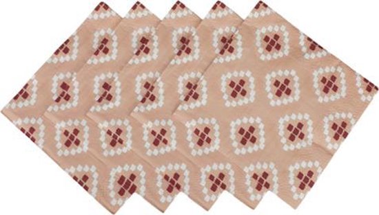 servetten 33x33cm papier stippen oranje - 20 stuks