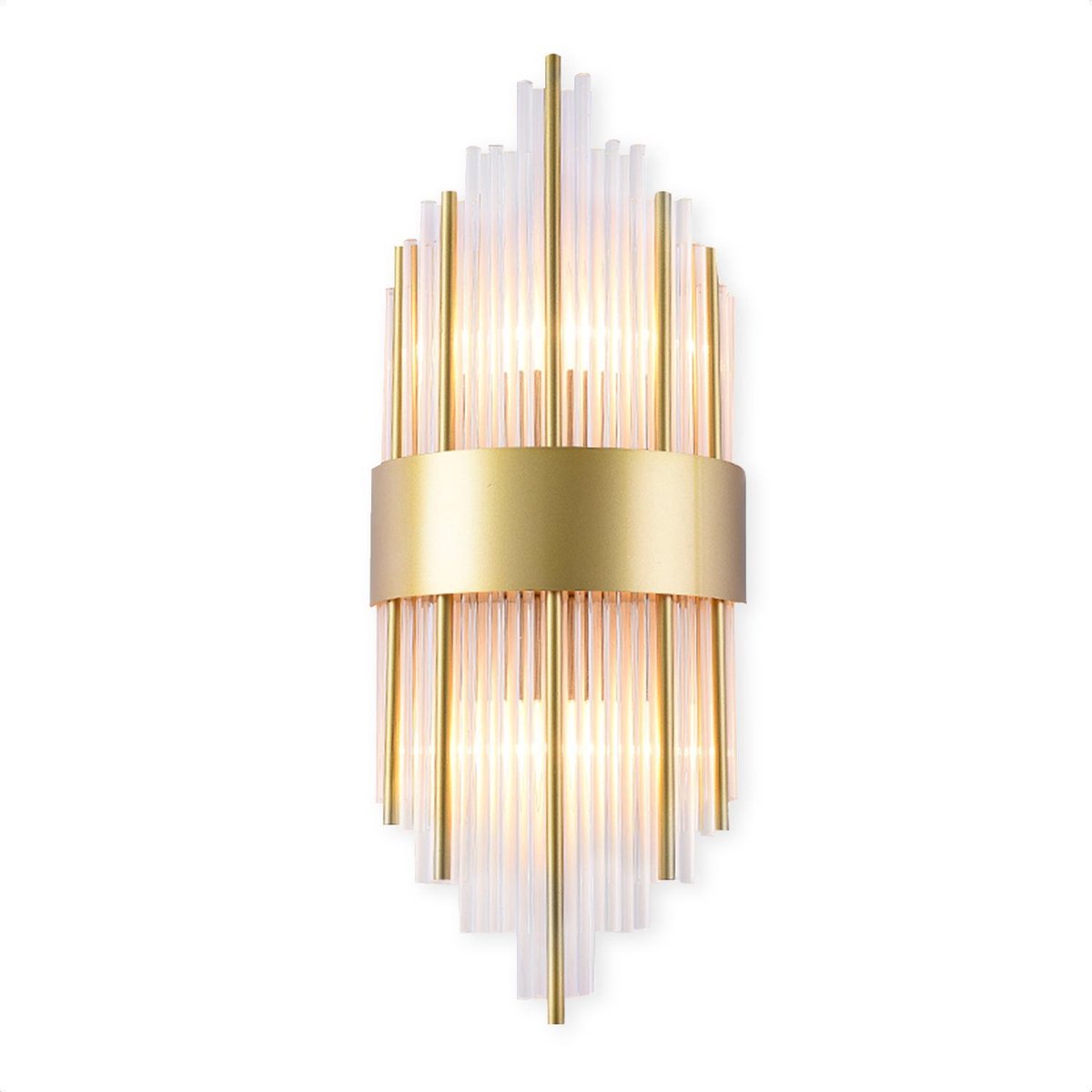 Wandlamp - Kristallen Binnen Wandlamp Goud - Decoratie voor Binnenhuis - 20x60cm - KL-006