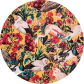 Moodadventures | Muismatten | Muismat Rond Vintage Birds | Ø 20 cm. | Rubber