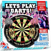 Harrows Let's Play Darts! dartbord, inclusief 2 sets van 3 stuks darts