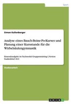 Analyse Eines Bauch-Beine-Po-Kurses Und Planung Einer Kursstunde F r Die Wirbels ulengymnastik